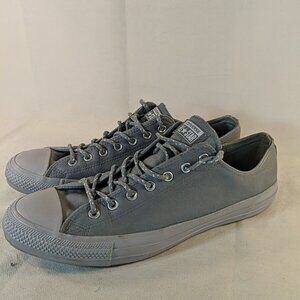 Converse Grey Leather Low Top Sneakers Shoes 157586C Mens 13 CTAS OX Fleece